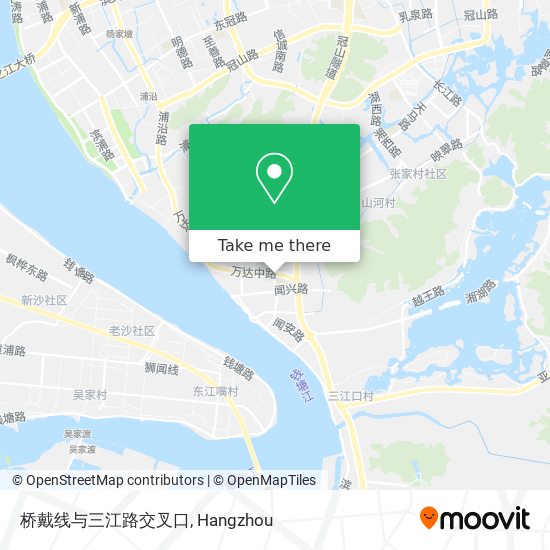 桥戴线与三江路交叉口 map