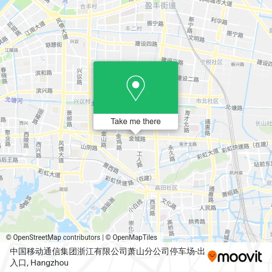 中国移动通信集团浙江有限公司萧山分公司停车场-出入口 map