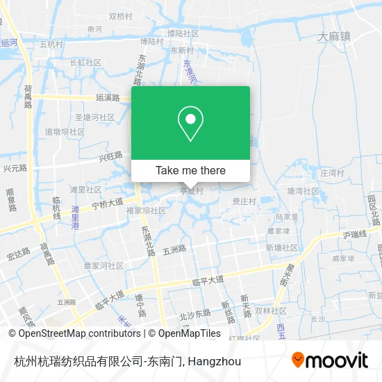 杭州杭瑞纺织品有限公司-东南门 map