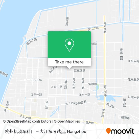 杭州机动车科目三大江东考试点 map