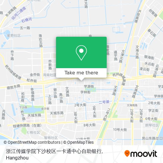 浙江传媒学院下沙校区一卡通中心自助银行 map