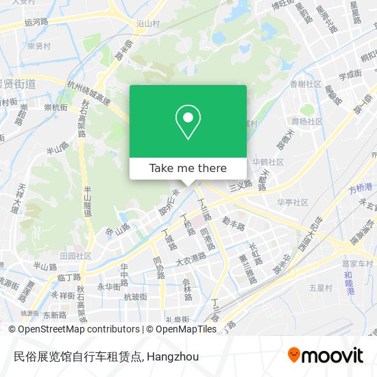 民俗展览馆自行车租赁点 map
