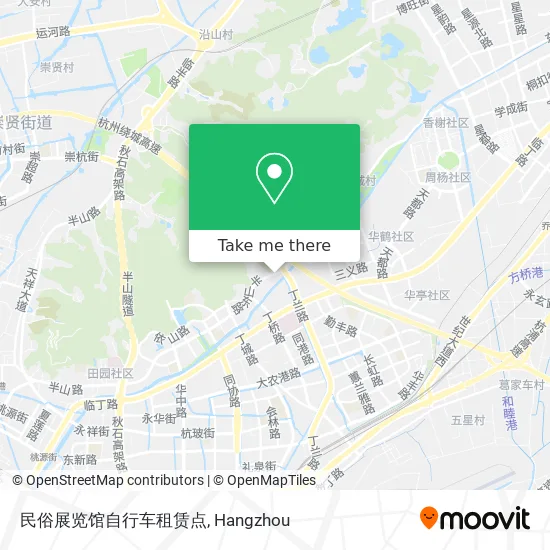民俗展览馆自行车租赁点 map