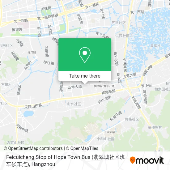 Feicuicheng Stop of Hope Town Bus (翡翠城社区班车候车点) map