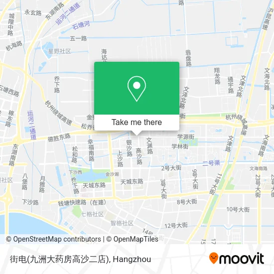 街电(九洲大药房高沙二店) map