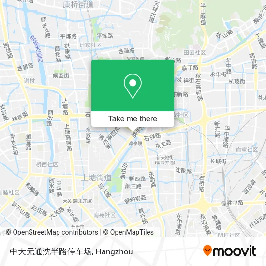 中大元通沈半路停车场 map