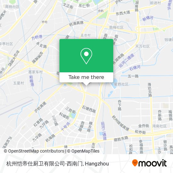 杭州恺帝仕厨卫有限公司-西南门 map