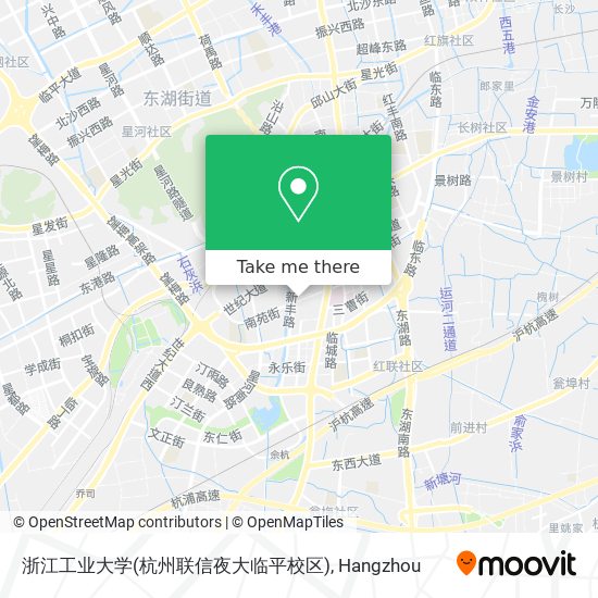浙江工业大学(杭州联信夜大临平校区) map