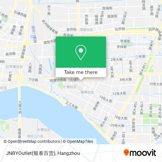 JNBYOutlet(银泰百货) map