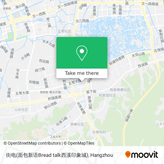 街电(面包新语Bread talk西溪印象城) map