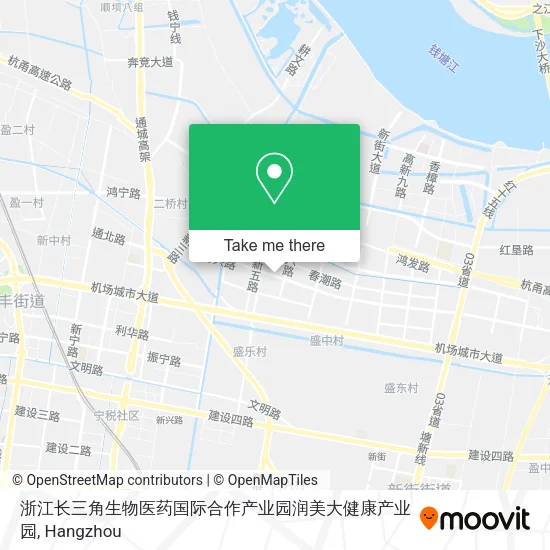 浙江长三角生物医药国际合作产业园润美大健康产业园 map