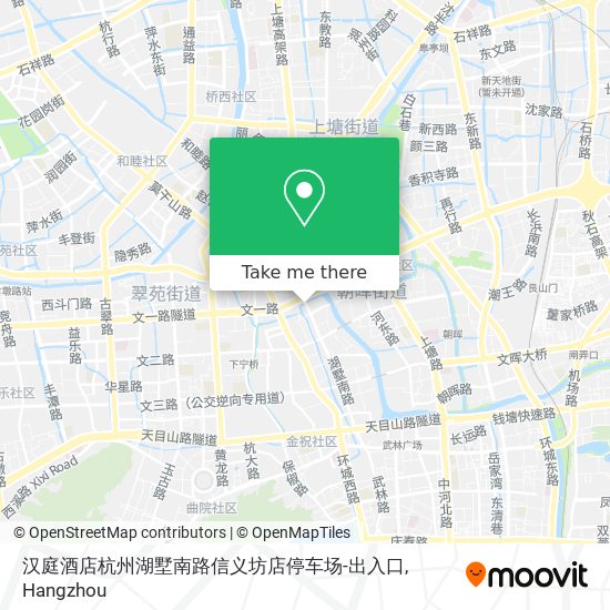 汉庭酒店杭州湖墅南路信义坊店停车场-出入口 map