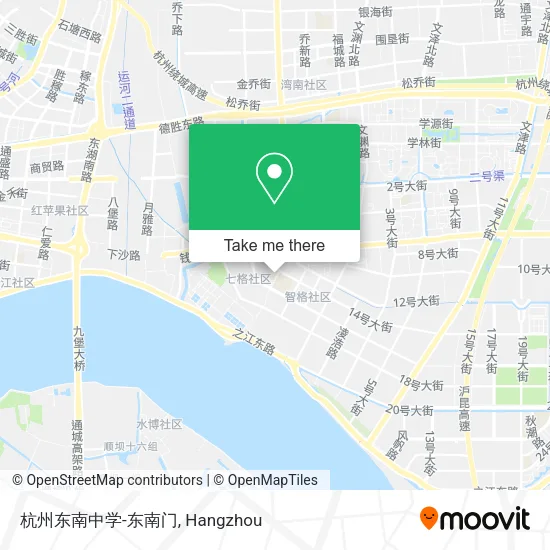 杭州东南中学-东南门 map