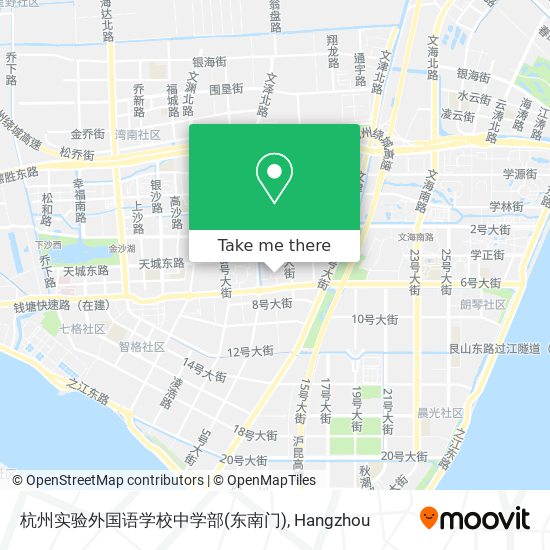 杭州实验外国语学校中学部(东南门) map