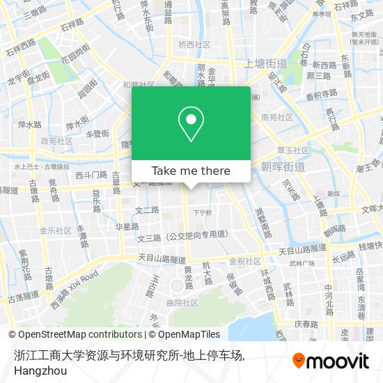 浙江工商大学资源与环境研究所-地上停车场 map