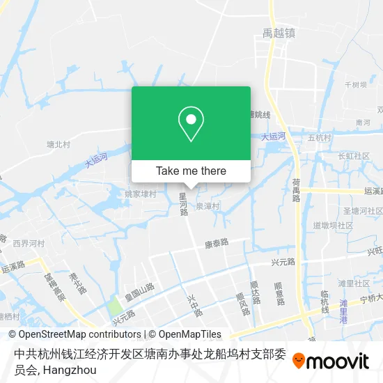 中共杭州钱江经济开发区塘南办事处龙船坞村支部委员会 map
