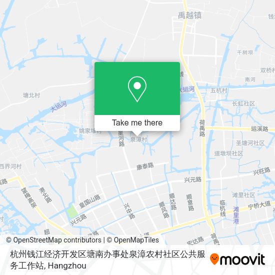杭州钱江经济开发区塘南办事处泉漳农村社区公共服务工作站 map