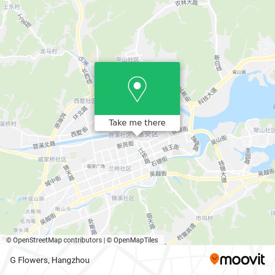 G Flowers map