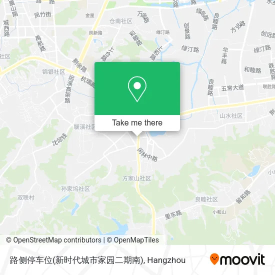 路侧停车位(新时代城市家园二期南) map