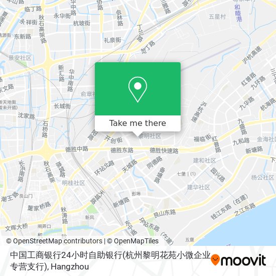 中国工商银行24小时自助银行(杭州黎明花苑小微企业专营支行) map