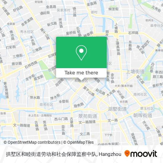 拱墅区和睦街道劳动和社会保障监察中队 map