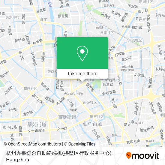 杭州办事综合自助终端机(拱墅区行政服务中心) map