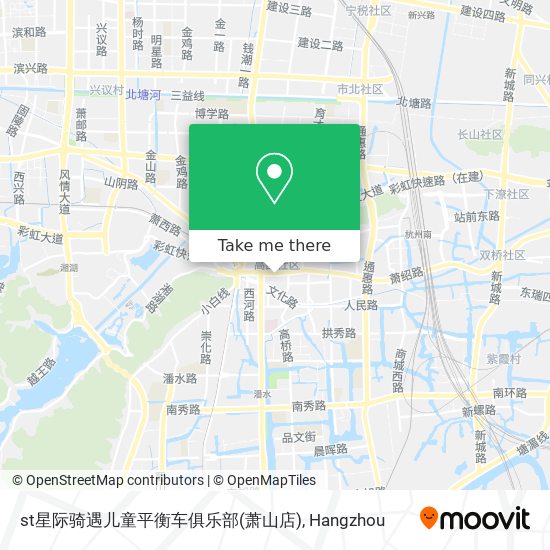 st星际骑遇儿童平衡车俱乐部(萧山店) map