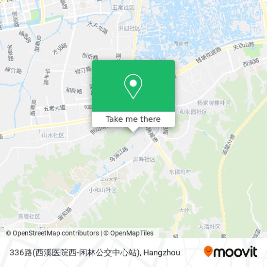 336路(西溪医院西-闲林公交中心站) map