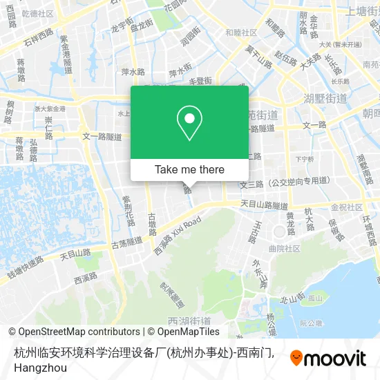 杭州临安环境科学治理设备厂(杭州办事处)-西南门 map