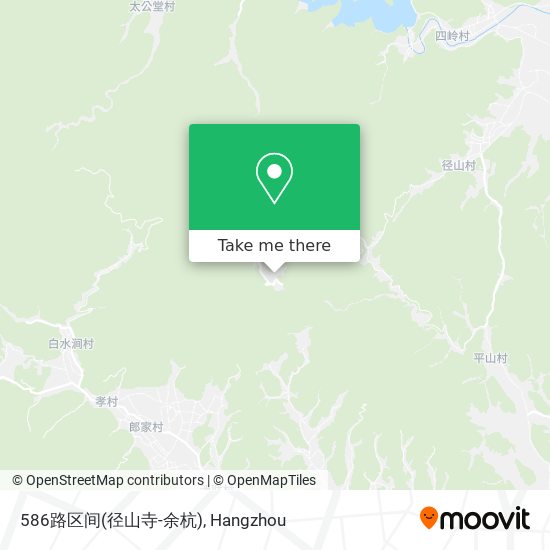 586路区间(径山寺-余杭) map