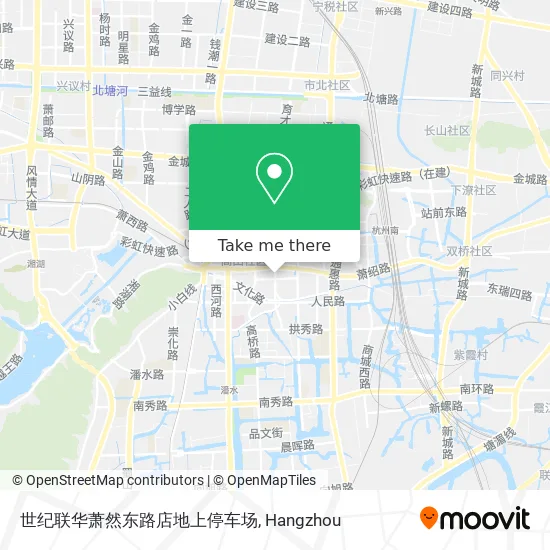 世纪联华萧然东路店地上停车场 map