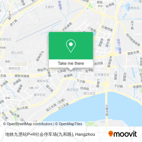 地铁九堡站P+R社会停车场(九和路) map