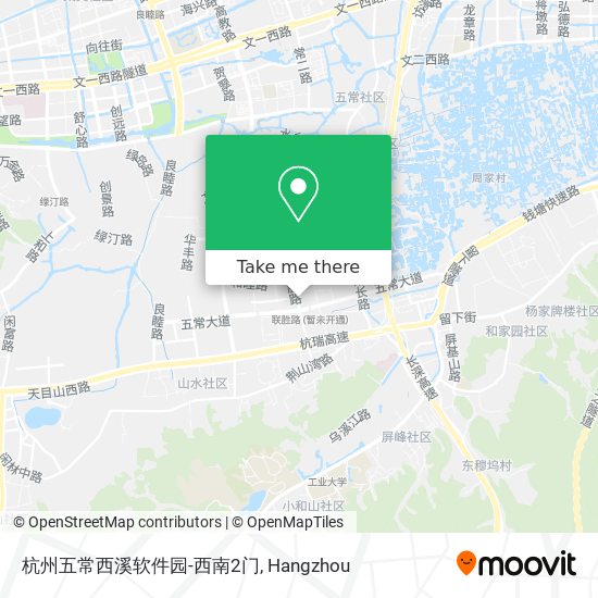 杭州五常西溪软件园-西南2门 map