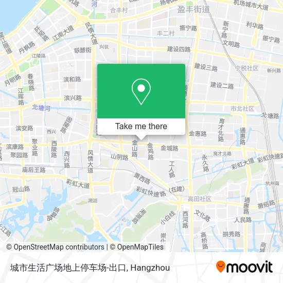 城市生活广场地上停车场-出口 map