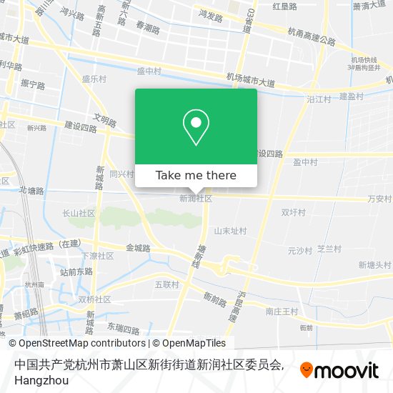 中国共产党杭州市萧山区新街街道新润社区委员会 map