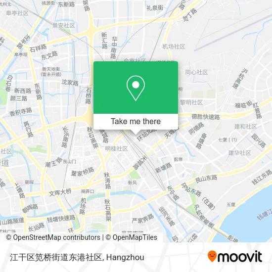 江干区笕桥街道东港社区 map