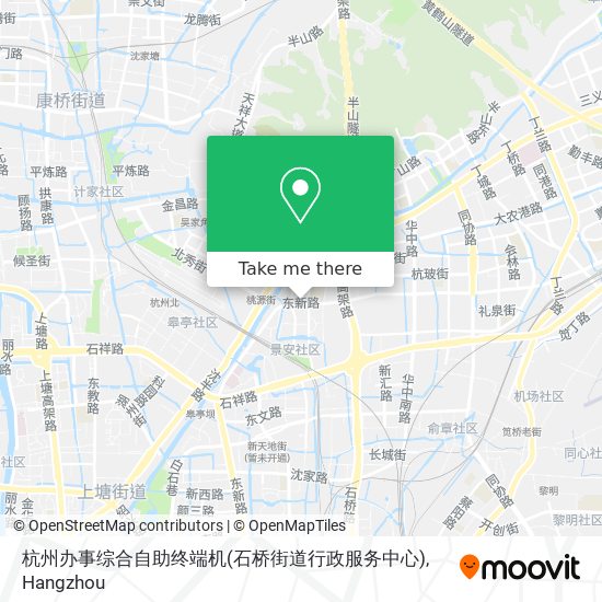 杭州办事综合自助终端机(石桥街道行政服务中心) map