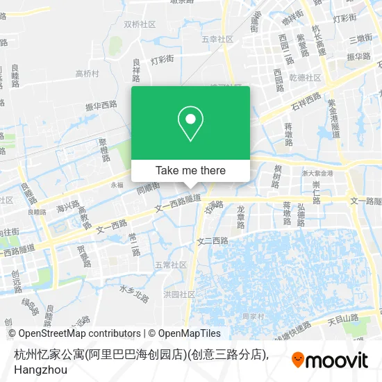 杭州忆家公寓(阿里巴巴海创园店)(创意三路分店) map