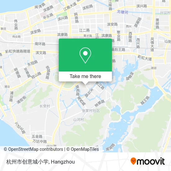 杭州市创意城小学 map