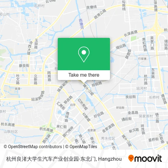 杭州良渚大学生汽车产业创业园-东北门 map