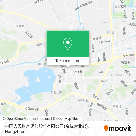 中国人民财产保险股份有限公司(余杭营业部) map