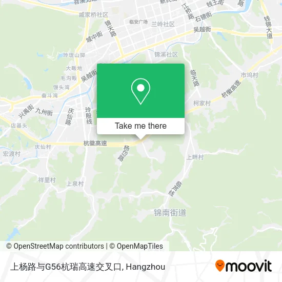 上杨路与G56杭瑞高速交叉口 map