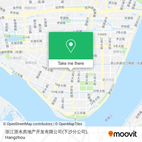 浙江浙水房地产开发有限公司(下沙分公司) map