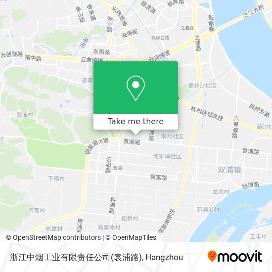 浙江中烟工业有限责任公司(袁浦路) map