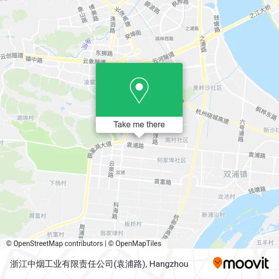 浙江中烟工业有限责任公司(袁浦路) map