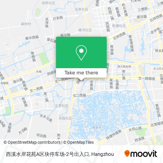 西溪水岸花苑A区块停车场-2号出入口 map