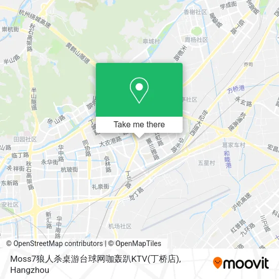 Moss7狼人杀桌游台球网咖轰趴KTV(丁桥店) map