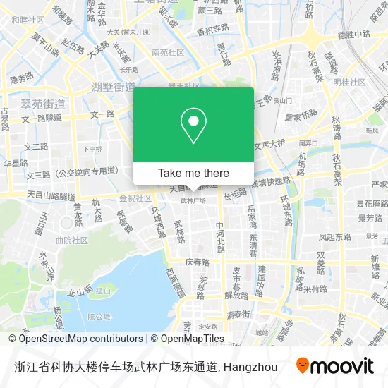 浙江省科协大楼停车场武林广场东通道 map