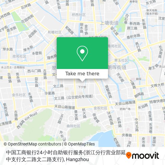 中国工商银行24小时自助银行服务(浙江分行营业部延中支行文二路文二路支行) map