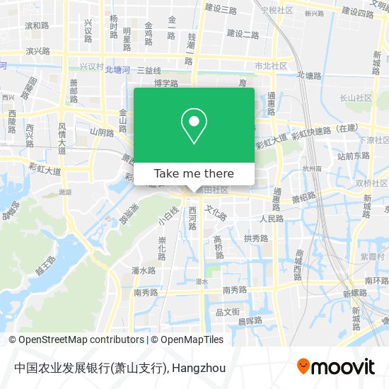 中国农业发展银行(萧山支行) map
